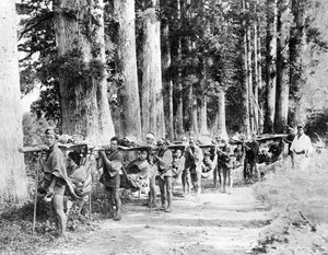 Travelling a Mountain Road by Palanquin, c.1870s